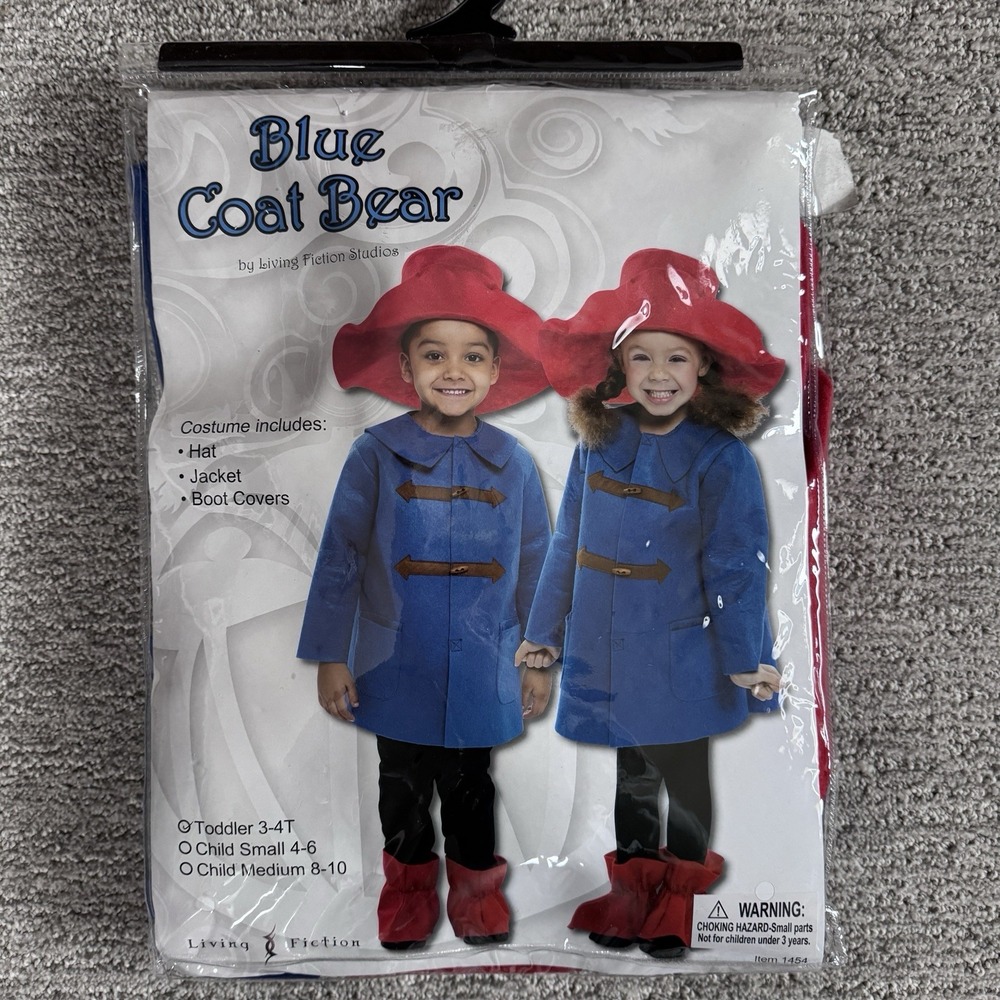 Blue Coat Red Hat Red Boots Bear Toddler Halloween‎ Dress Up Theater Costume